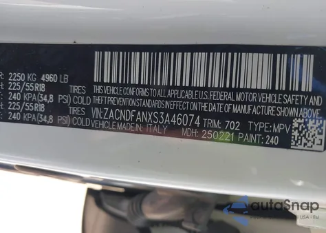 2025 Dodge Hornet Gt Awd z USA, uszkodzony, nr VIN ZACNDFANXS3A46074